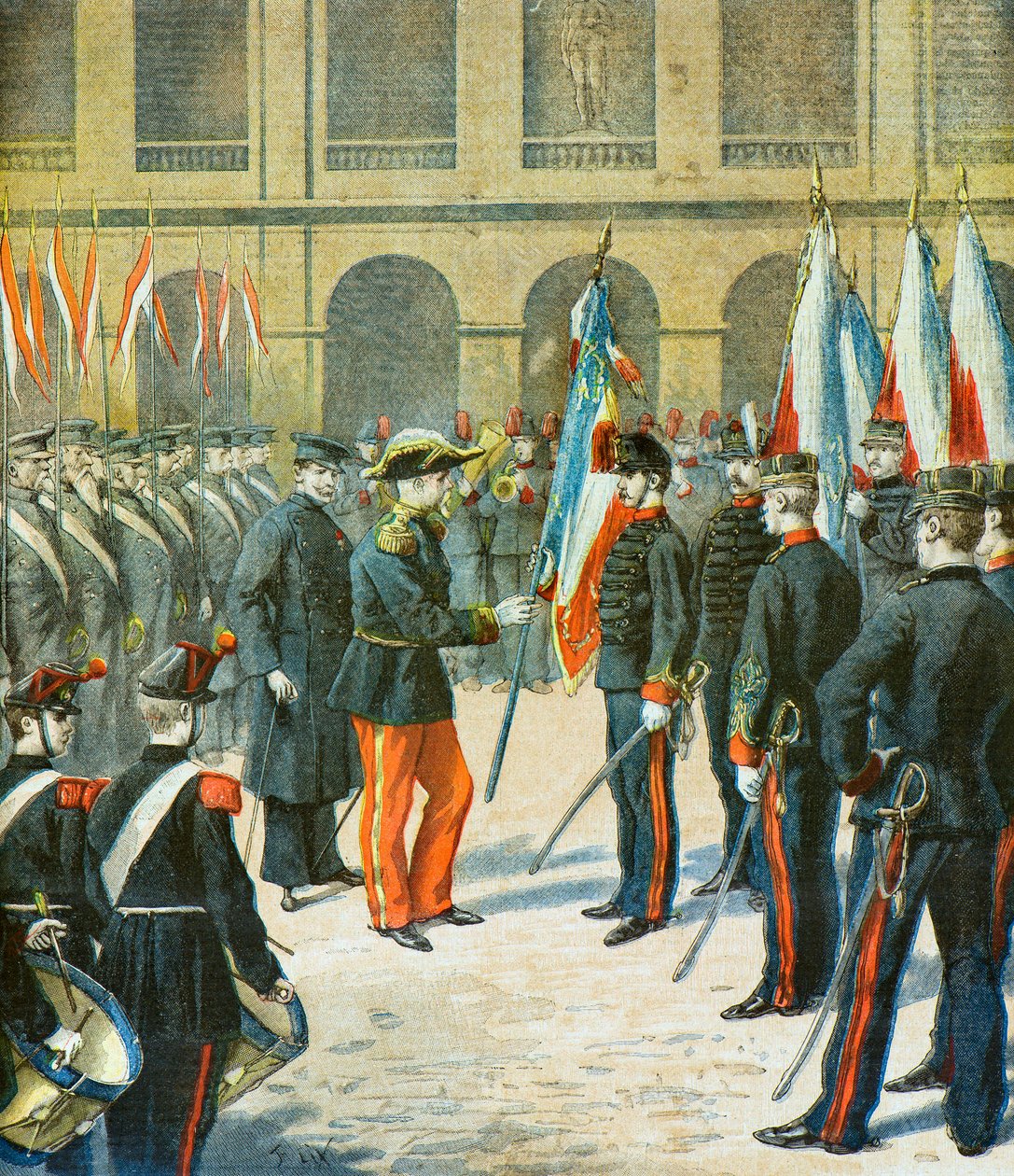 A apresentação das bandeiras de Frederic Theodore Lix