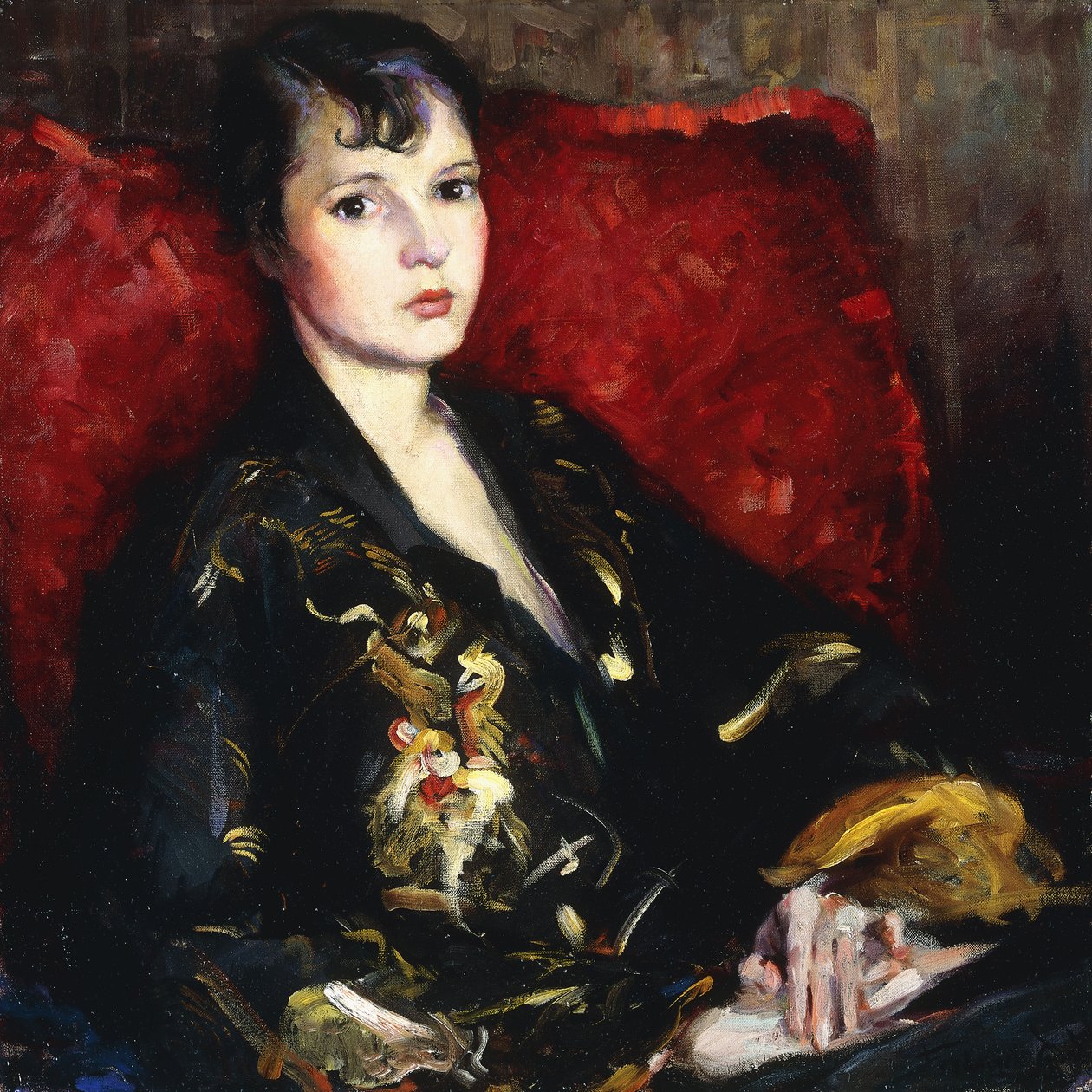 Figura em quimono (óleo sobre tela) de Frederic W. Goudy