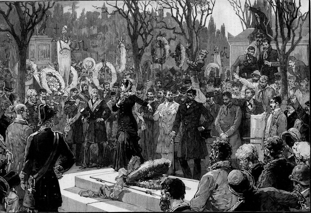 Funeral de Louis Auguste (Louis-Auguste) Blanqui (1805-1881), 6 de janeiro. de Frederic de Haenen