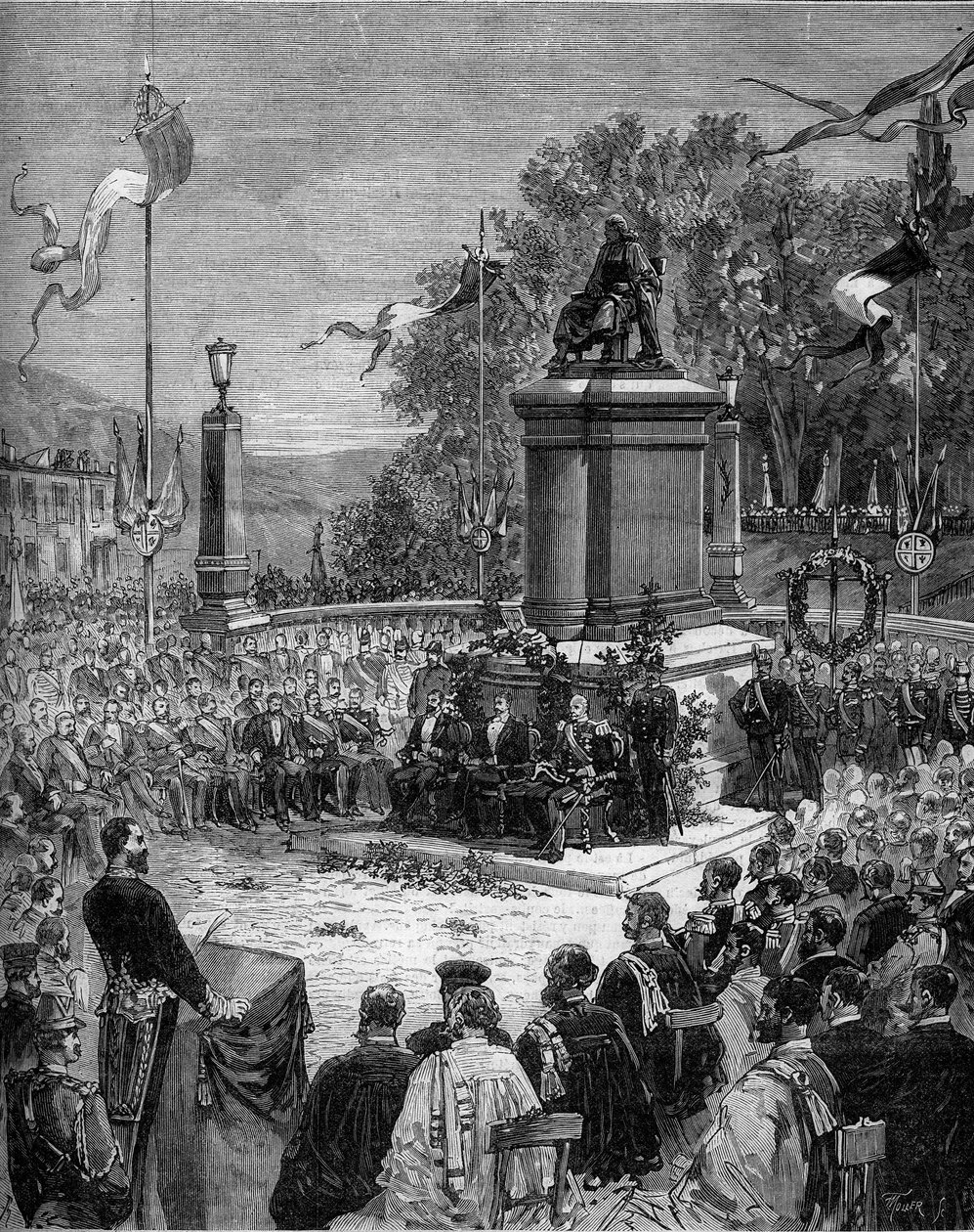 Inauguração da estátua de Blaise Pascal (1623-1662) na Praça São Herem de Clermond Ferrand (Clermond Ferrand), Puy de Dome (63). 5 de Setembro de Frederic de Haenen
