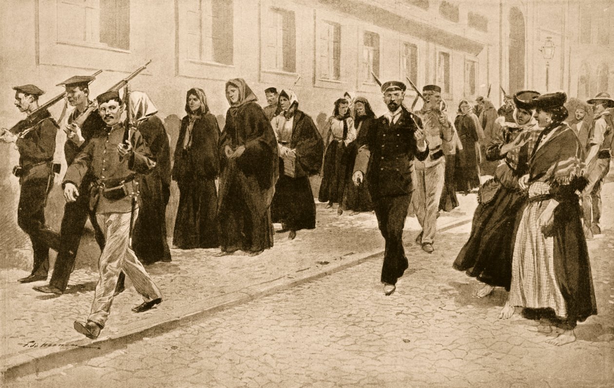 Freiras sob proteção republicana durante a Revolução de 1910 em Portugal de Frederic de Haenen