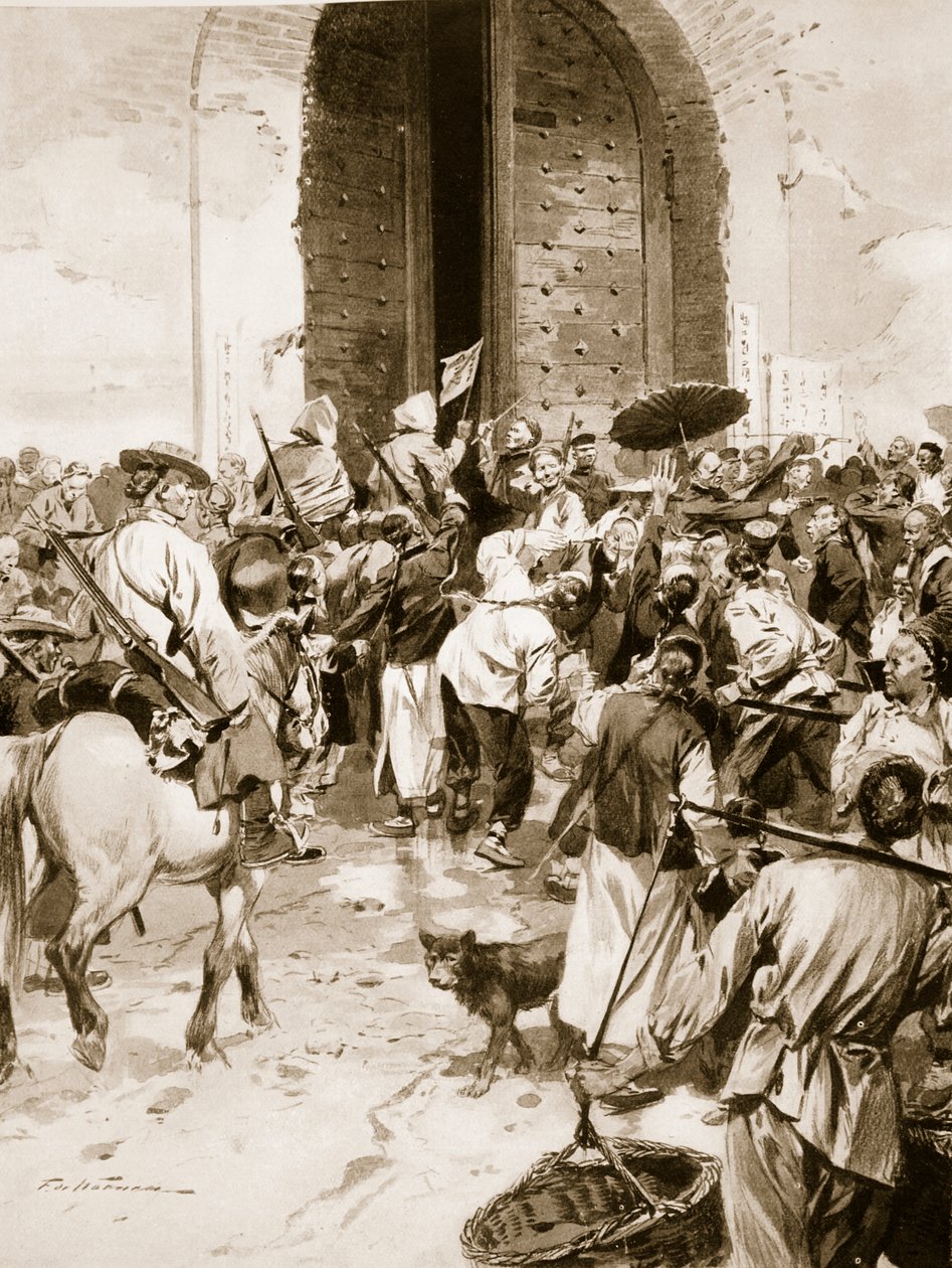 A Revolução Chinesa, 1911, ilustração de &39;Hutchinsons História das Nações&39;, c.1920 de Frederic de Haenen