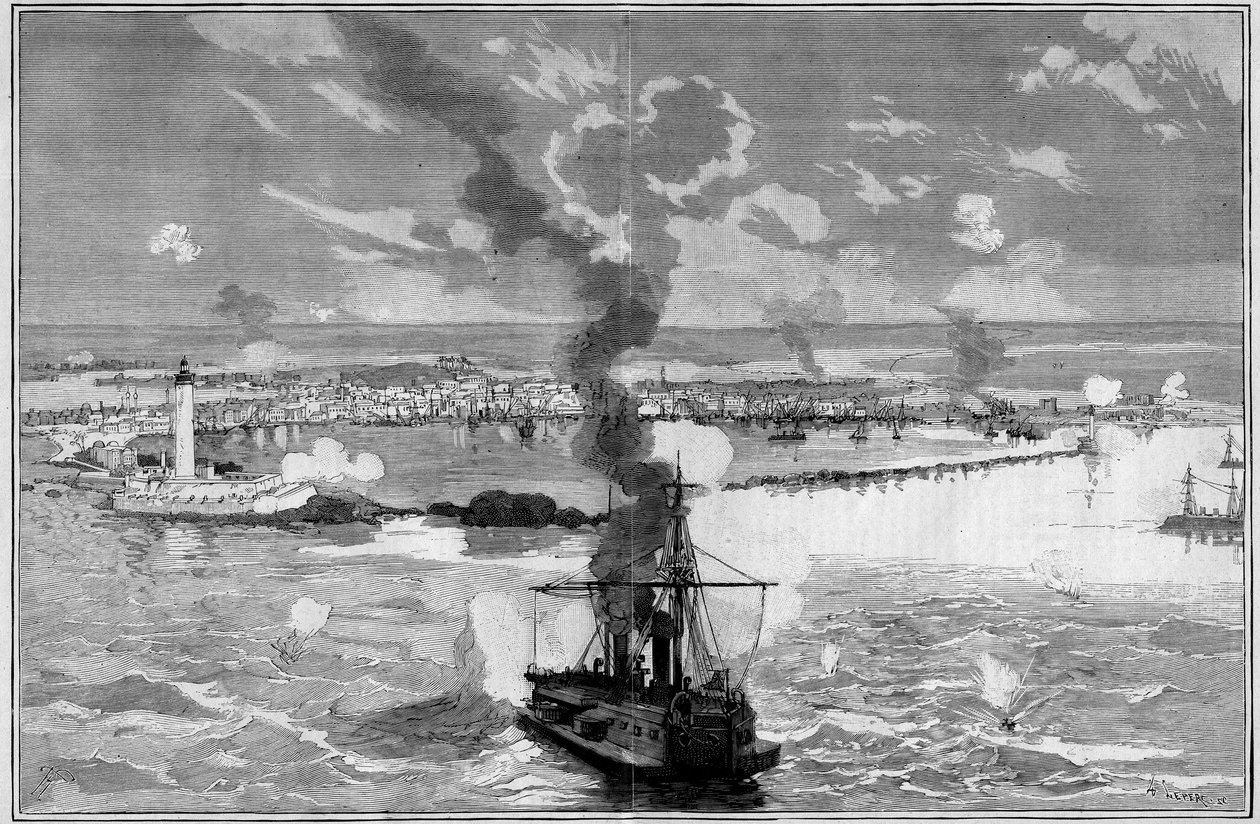O bombardeio de Alexandria (Egipto) de Frederic de Haenen