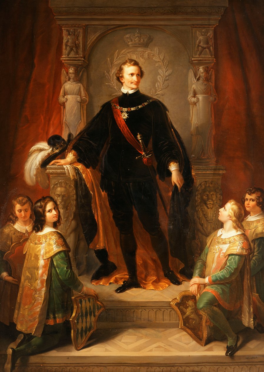 Retrato de Ludwig I, rei da Baviera, de Frederich August Kaulbach