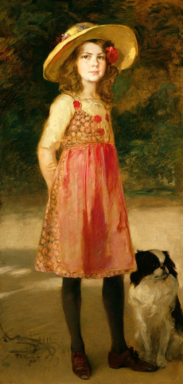 A filha do artista, Hilde de Frederich August Kaulbach