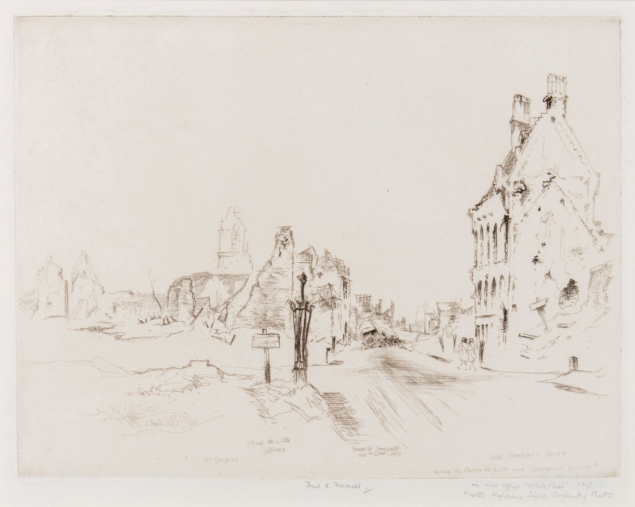 Ypres, 26 de dezembro de 1917 (ponto de seca) de Frederick Arthur Farrell
