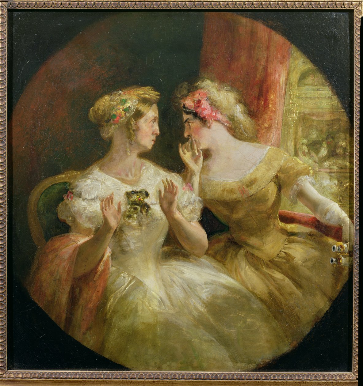 Mulheres fofocando na ópera de Frederick Barnard