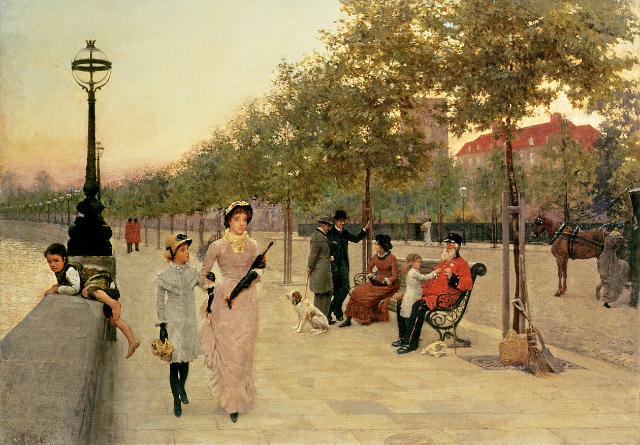 Caminhe ao longo do Embankment no Chelsea de Frederick Brown