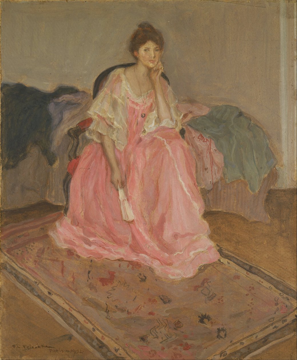 Senhora de rosa de Frederick Carl Frieseke
