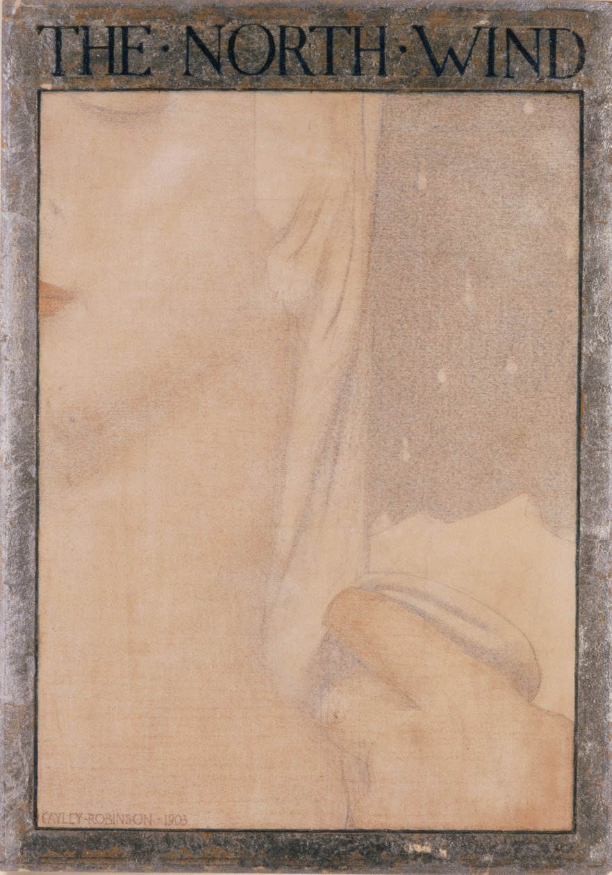 Os Quatro Ventos - O Vento Norte, 1903 (giz colorido sobre papel) de Frederick Cayley Robinson