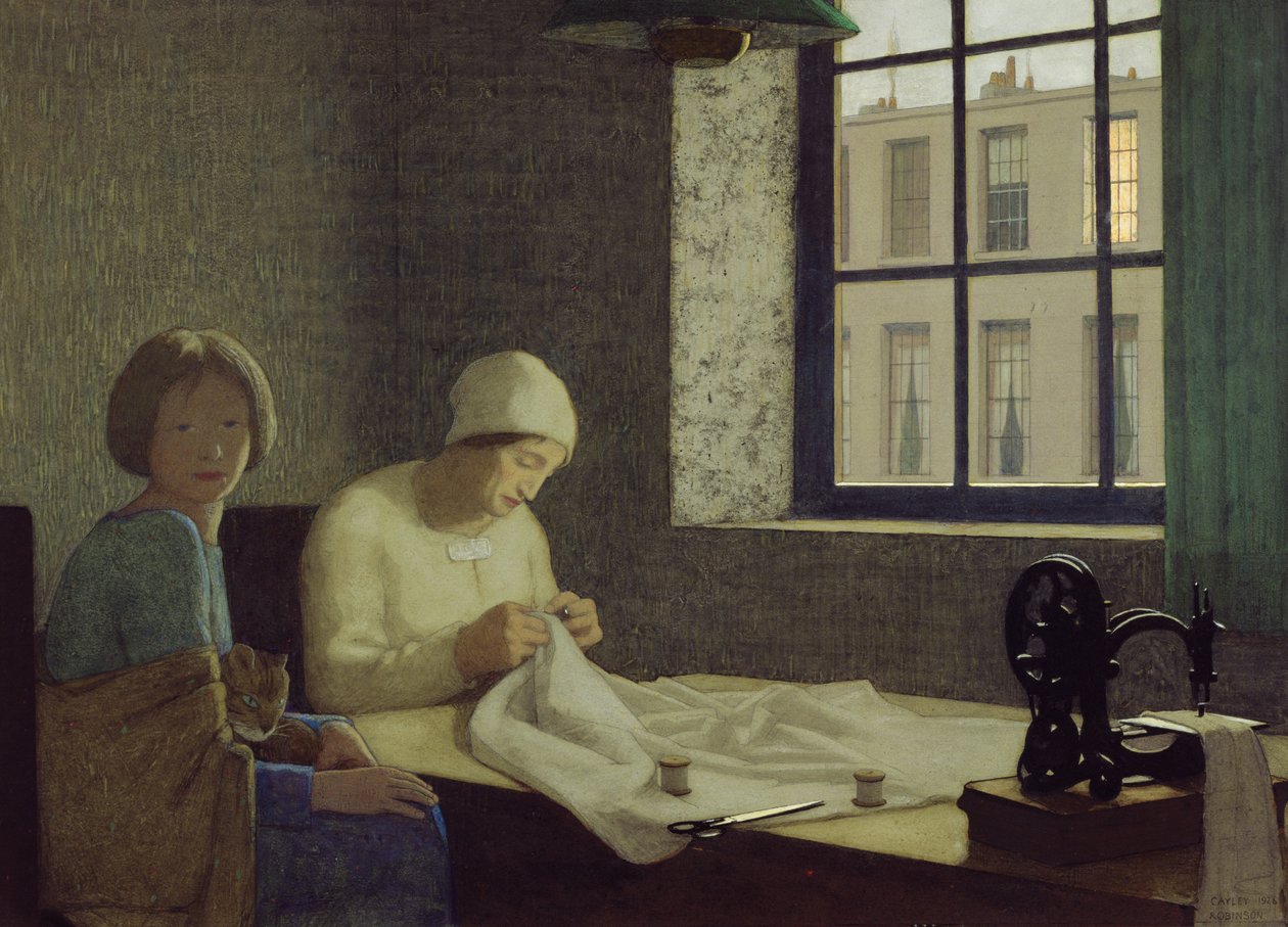 A enfermeira idosa, 1926 de Frederick Cayley Robinson