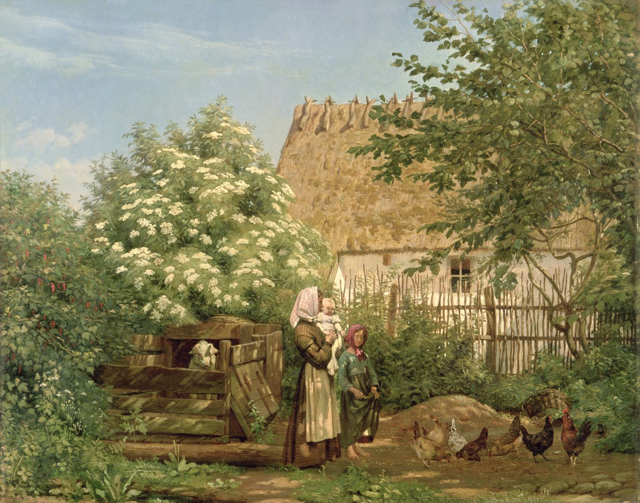 Alimentando as Galinhas de Frederick Christian Lund
