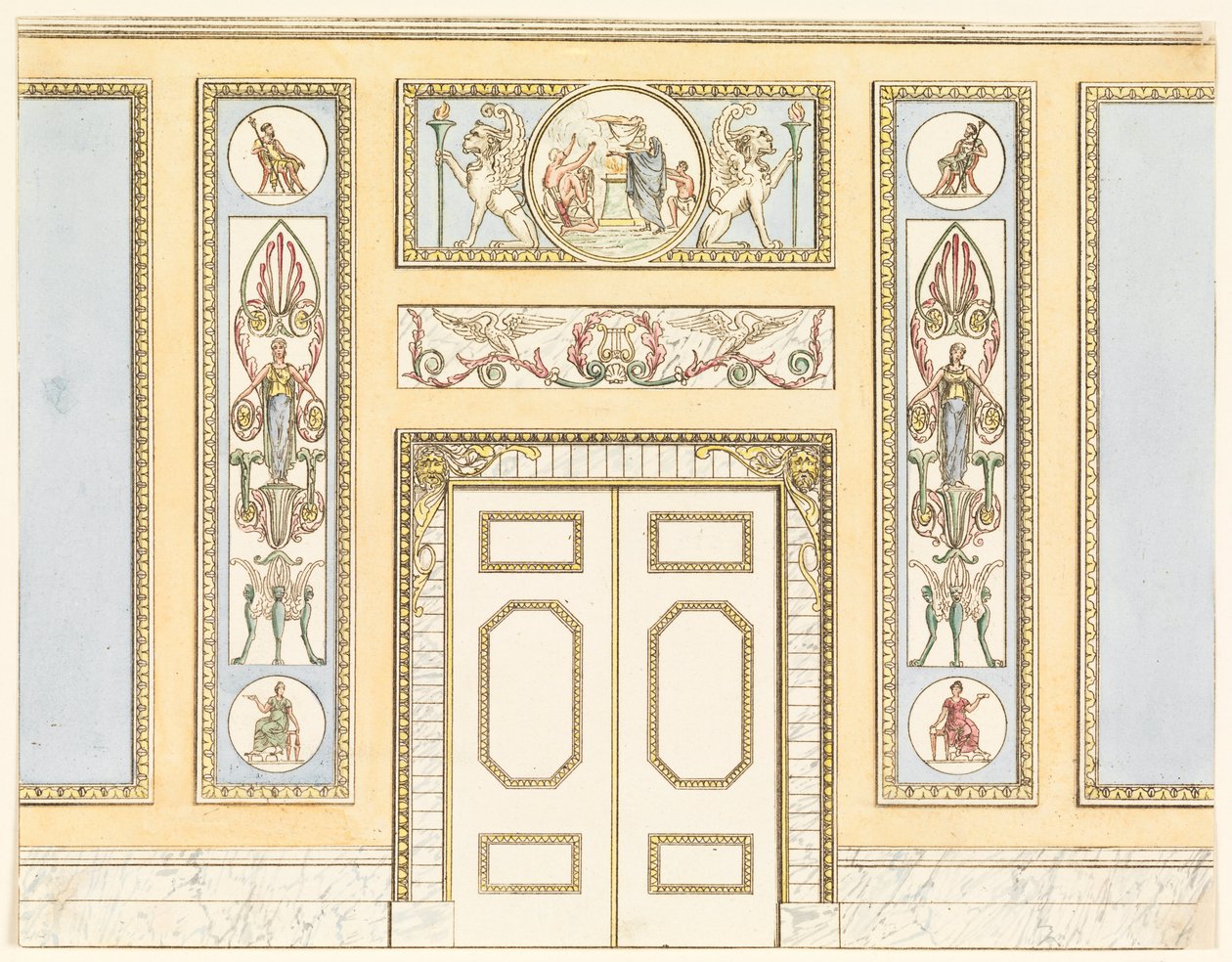 Parede lateral com entrada de Frederick Crace