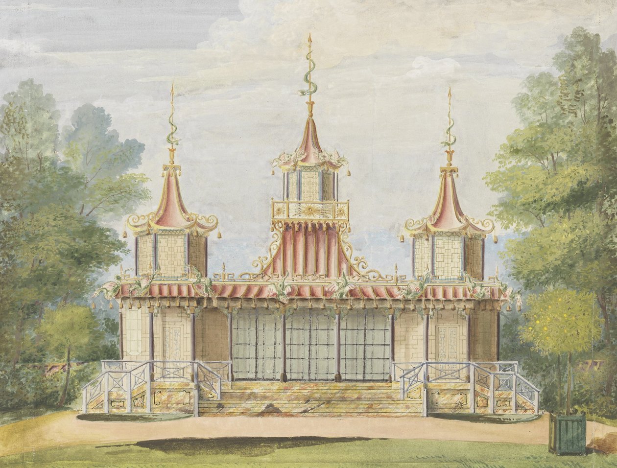 O templo de pesca, Virginia Water de Frederick Crace