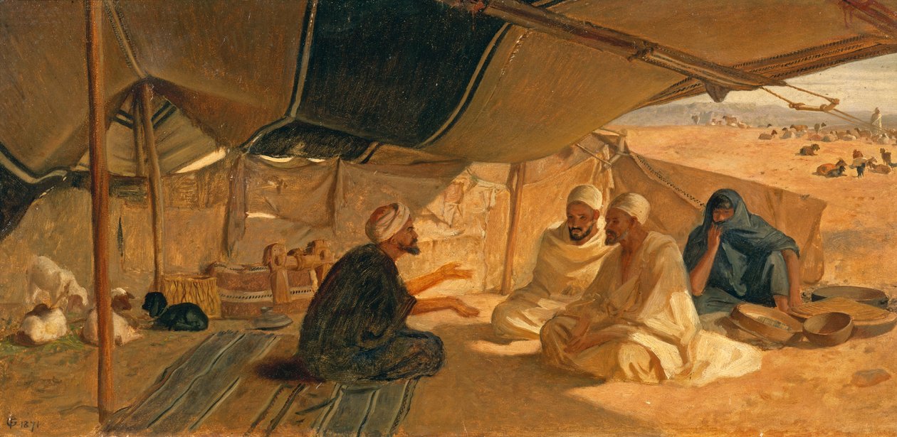 Árabes no deserto, 1871 de Frederick Goodall