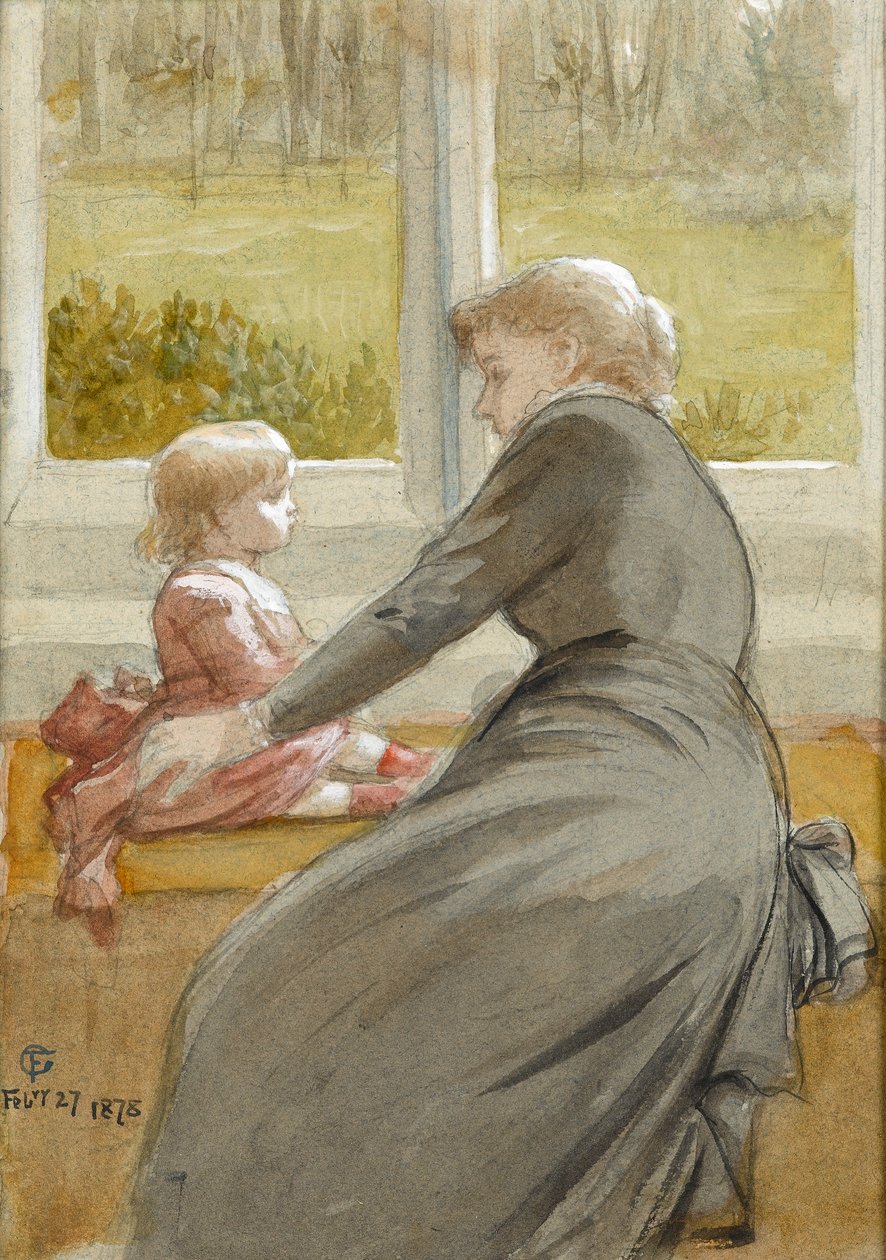 Frederica, 1878 (wc no papel) de Frederick Goodall