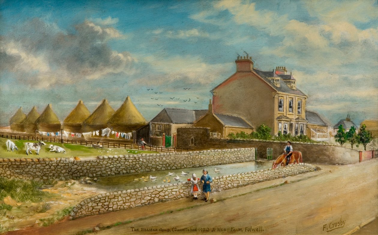 A lagoa da vila e a fazenda ocidental, Fulwell de Frederick Gordon Crosby