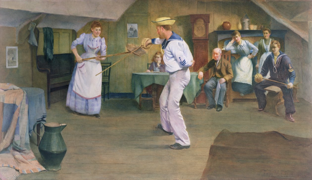 A lição de esgrima de 1893 de Frederick James McNamara Evans
