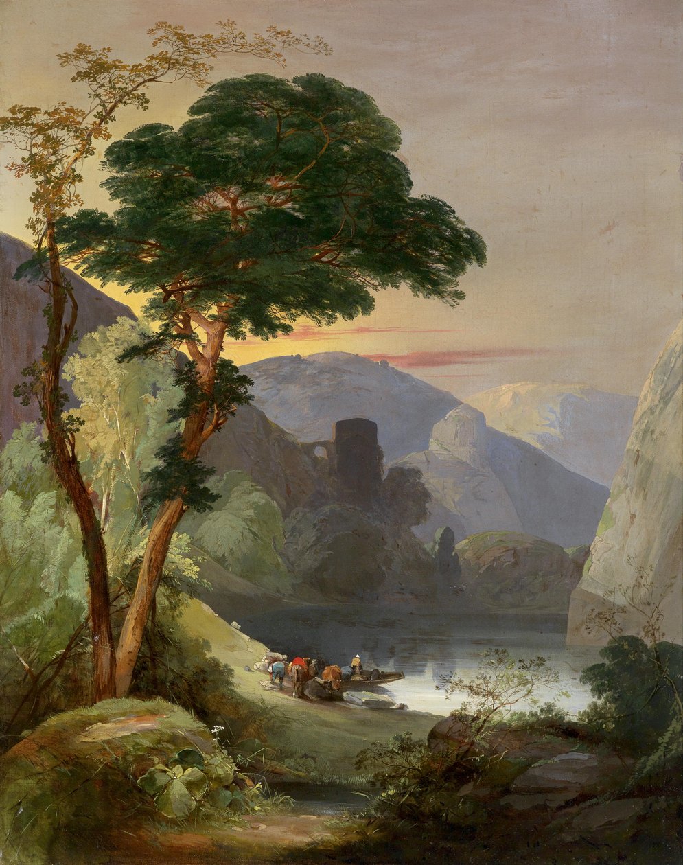 Lago de montanha nos Alpes italianos de Frederick Lee Bridell