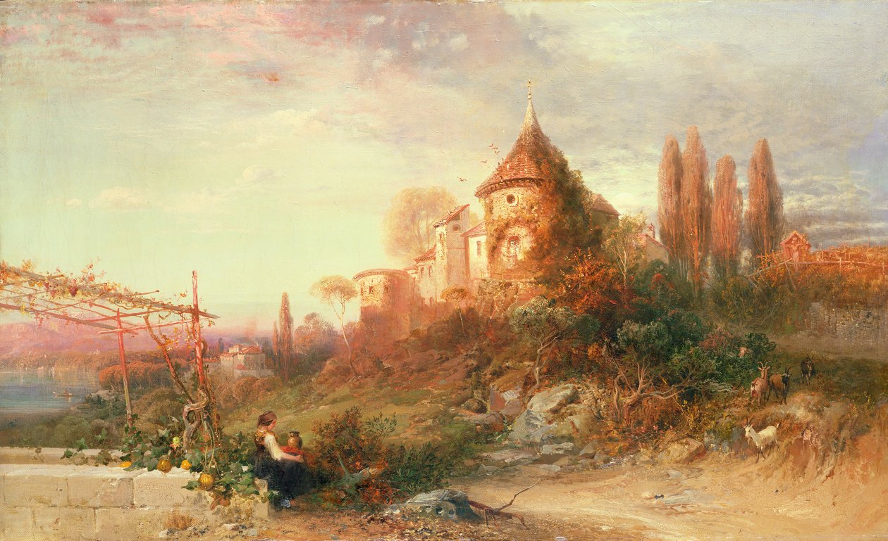 Vinhedos, em, Meran, tirol de Frederick Lee Bridell