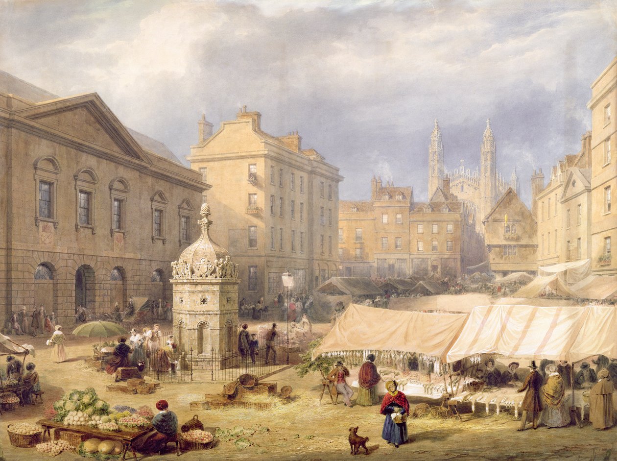 Cambridge Market Place, 1841 de Frederick Mackenzie