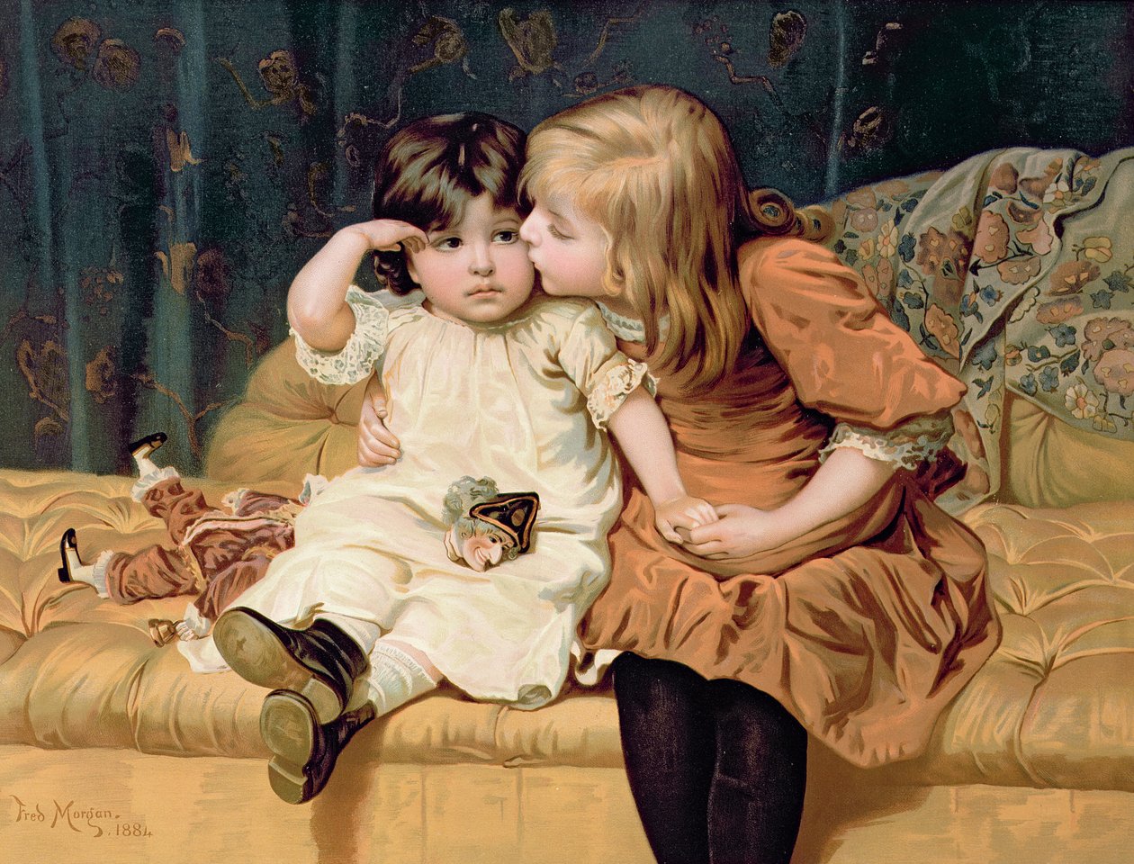 Nunca mente, de um anuário das peras, 1884 (chromolitho) de Frederick Morgan