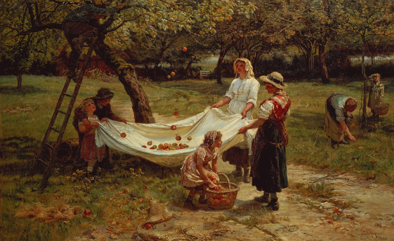 Os coletores da Apple, 1880 de Frederick Morgan