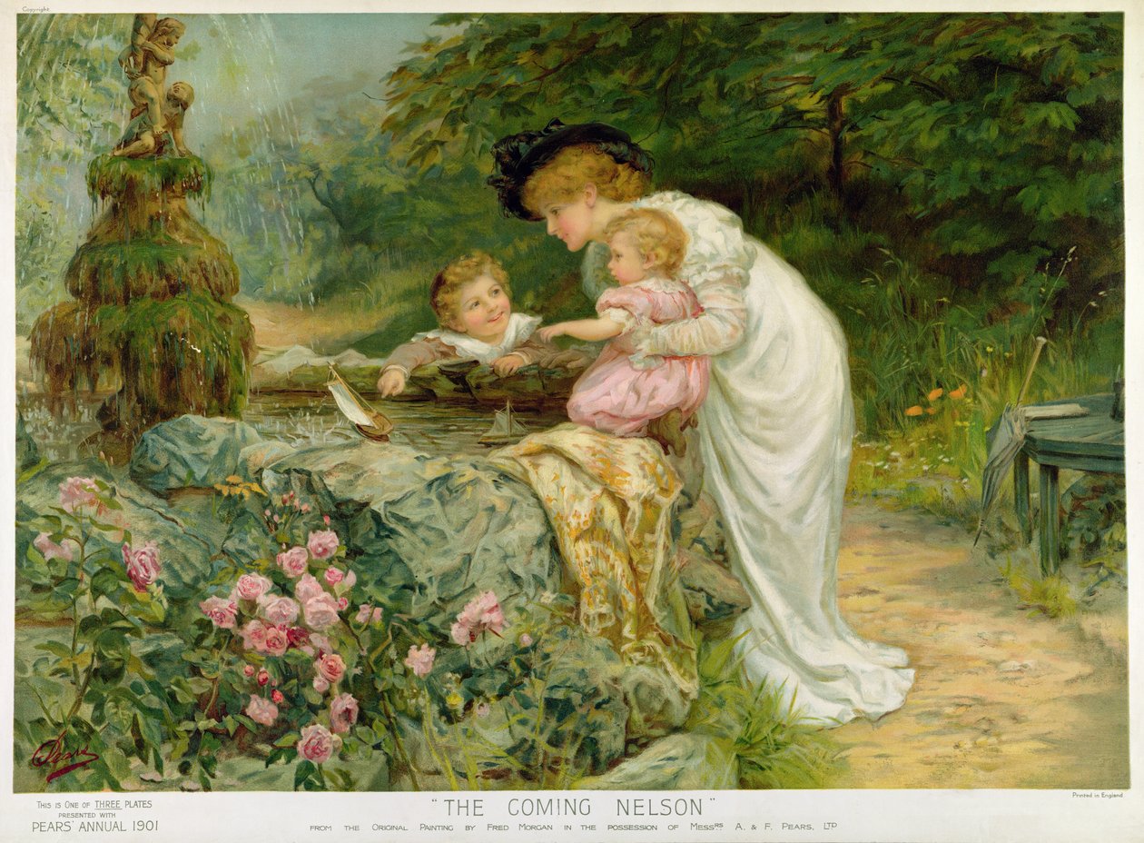 A vinda de Nelson, do anuário das peras, 1901 de Frederick Morgan