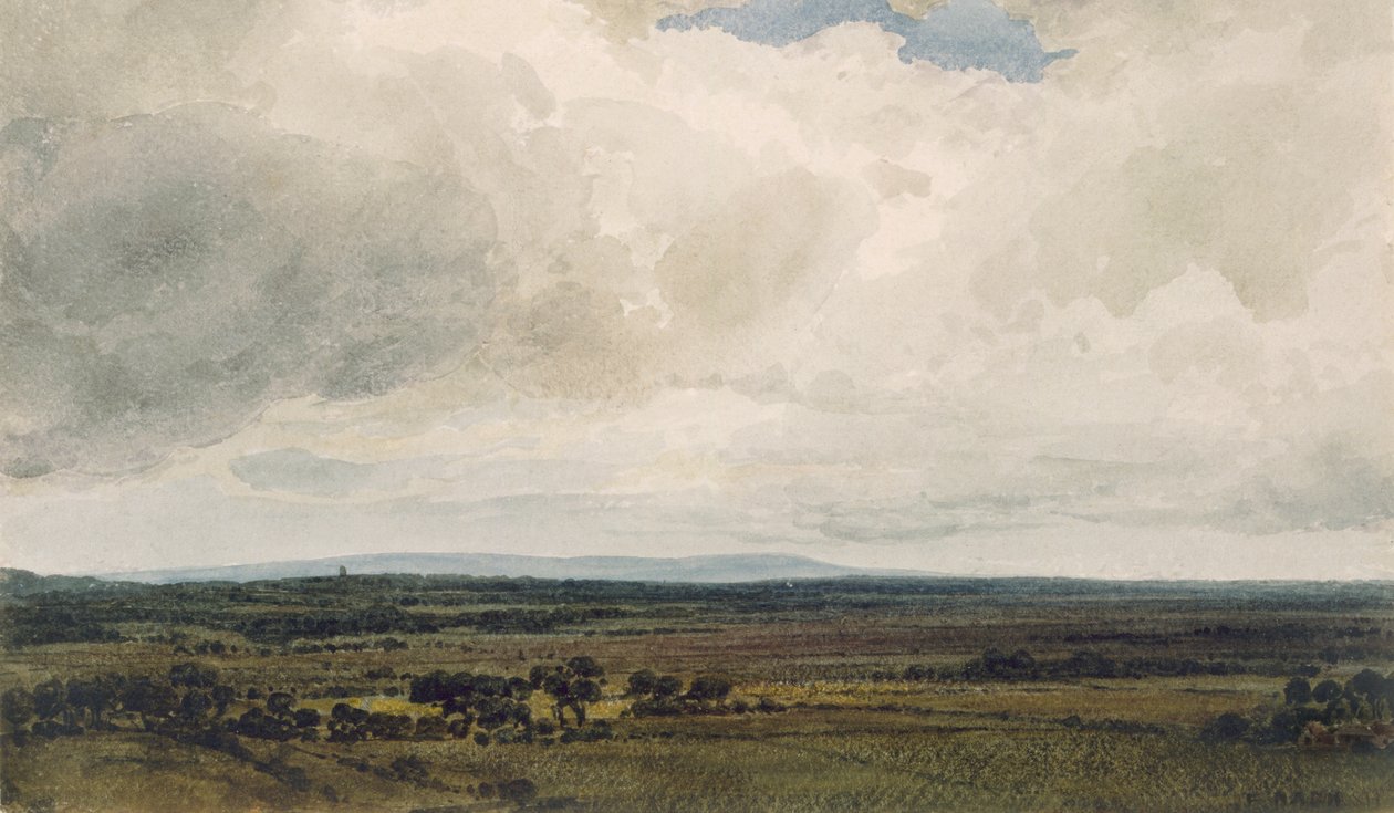 Dia chuvoso, Glastonbury Tor de Frederick Nash