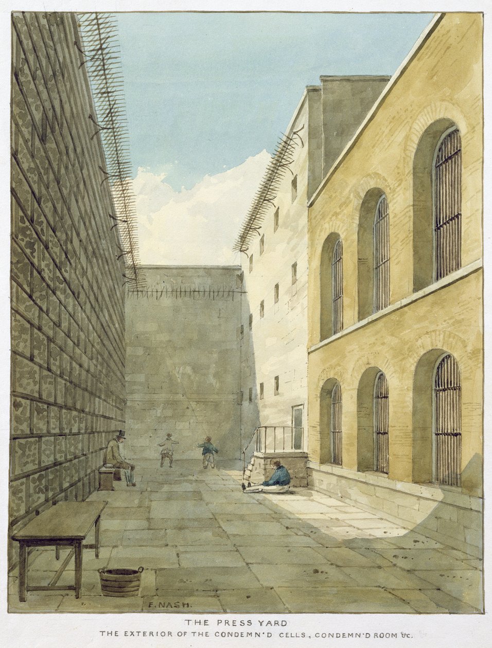 The Press Yard, Prisão de Newgate de Frederick Nash