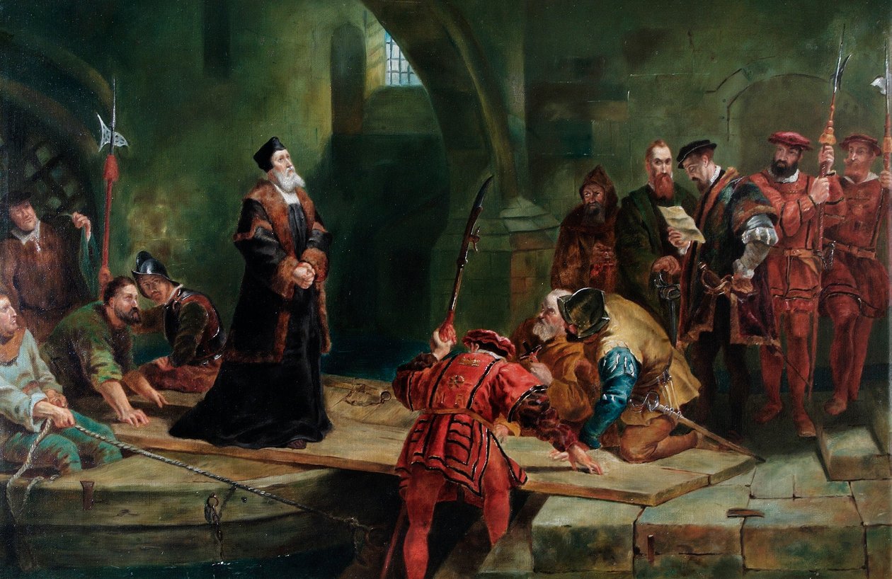 Thomas Cranmer no Portão dos Traidores de Frederick (after) Goodall