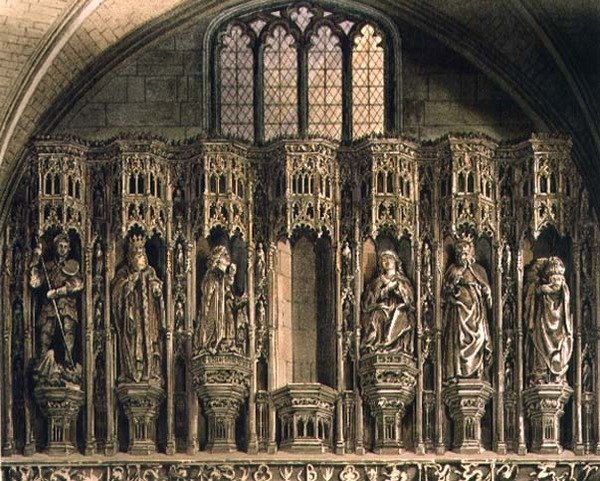 Tela sobre o Chantry de Henrique Quinto, placa O da 