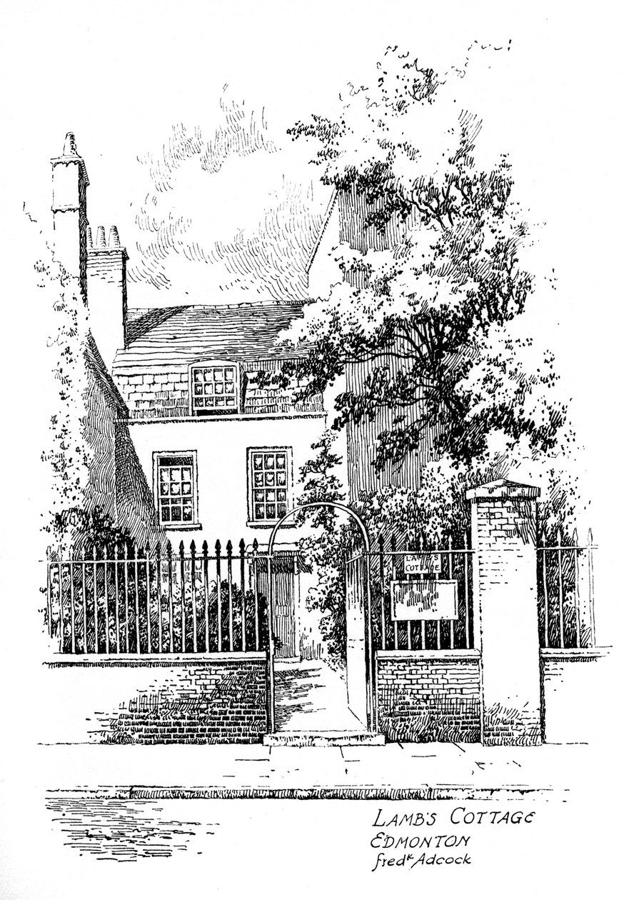 Casa de Charles Lambs, Church Street, Edmonton, Londres, 1912 de Frederick Adcock