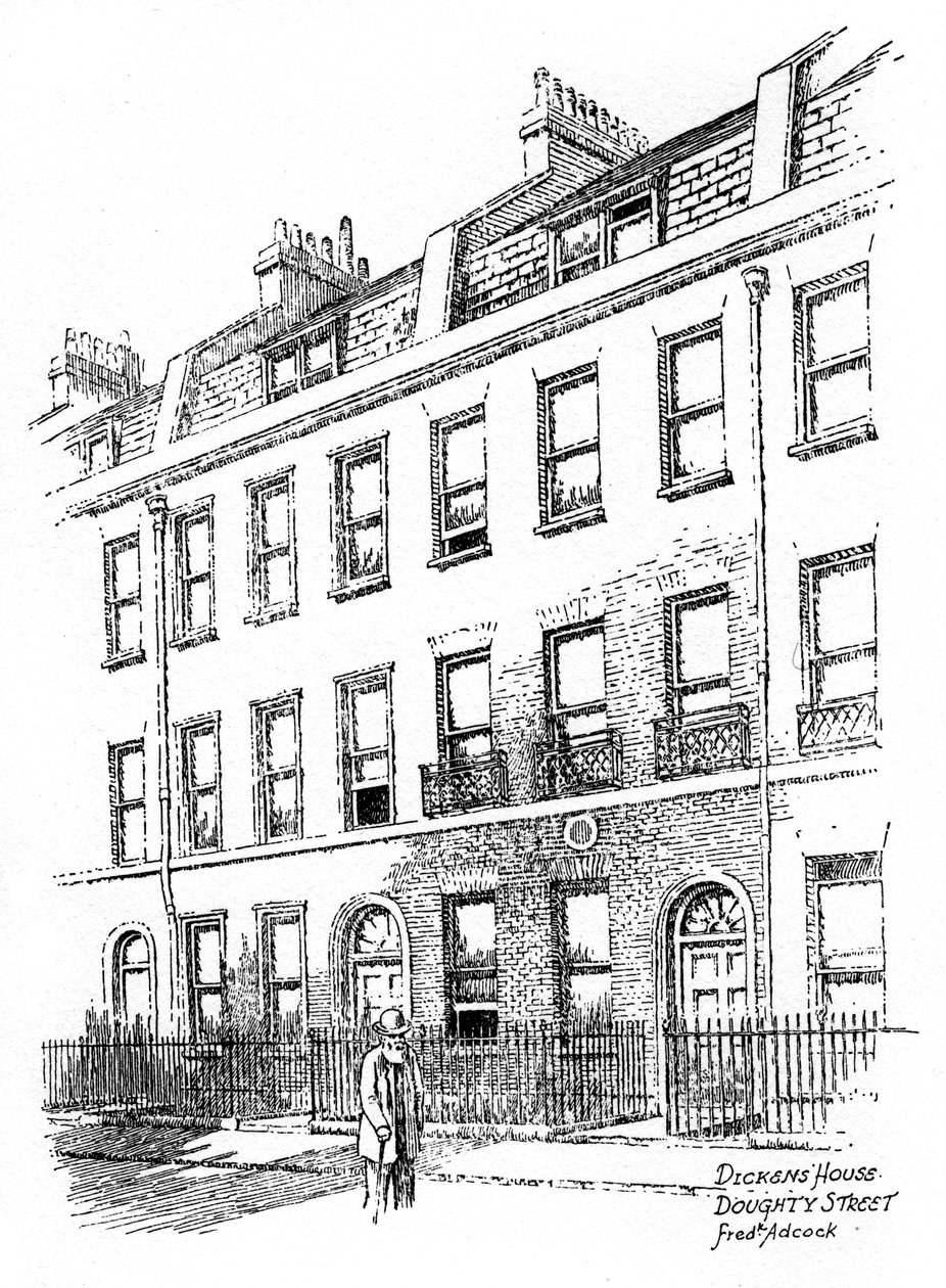 Casa de Dickens, 48 Doughty Street, Londres, 1912. de Frederick Adcock