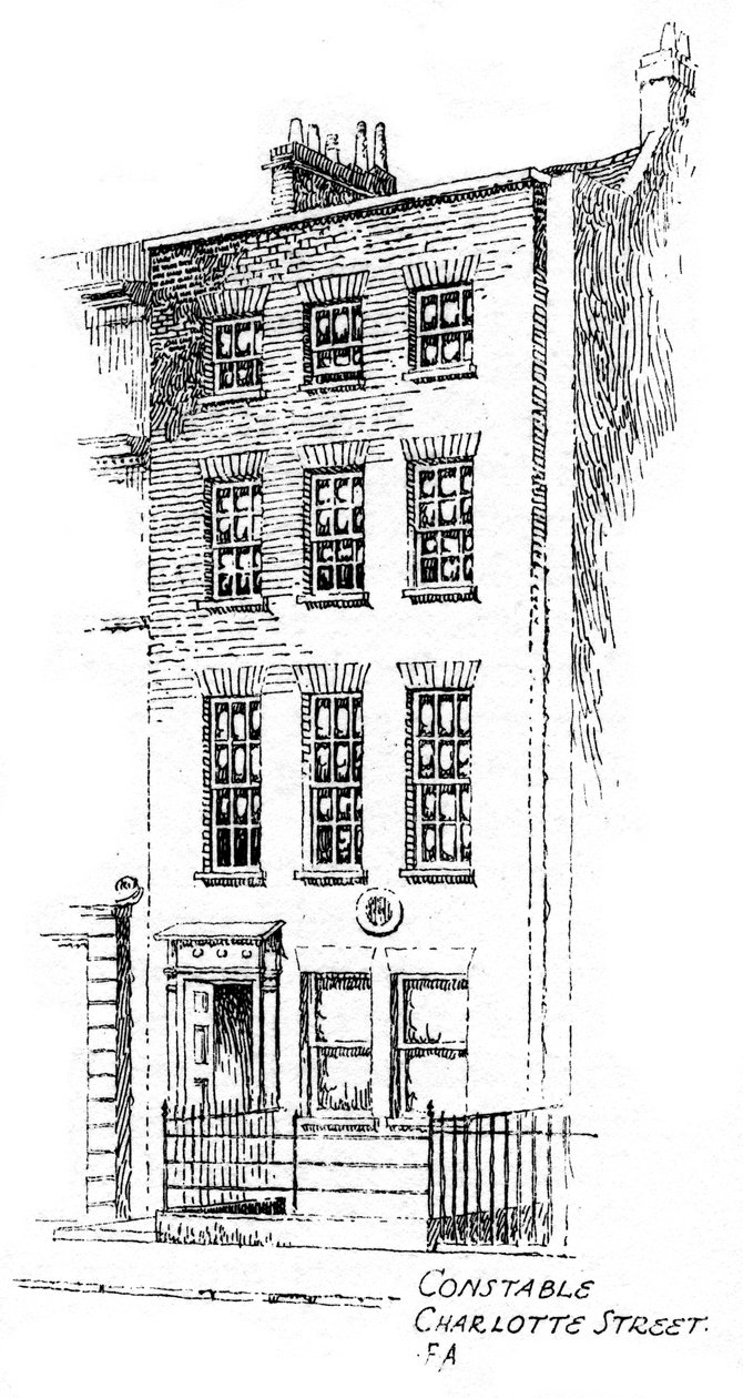 Casa de John Constables, Charlotte Street, Bloomsbury, Londres, 1912 de Frederick Adcock