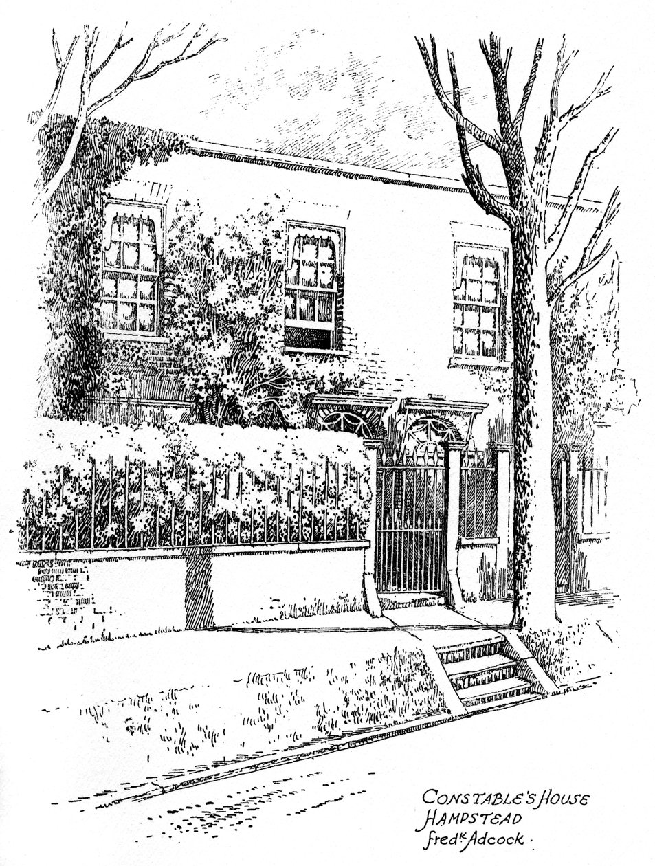 Casa de John Constables, Hampstead, Londres, 1912 de Frederick Adcock