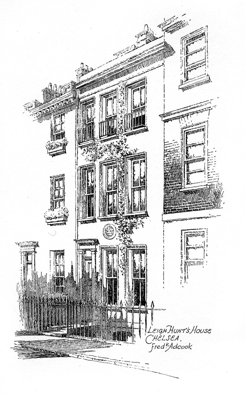 Casa de Leigh Hunts, Chelsea, Londres, 1912 de Frederick Adcock