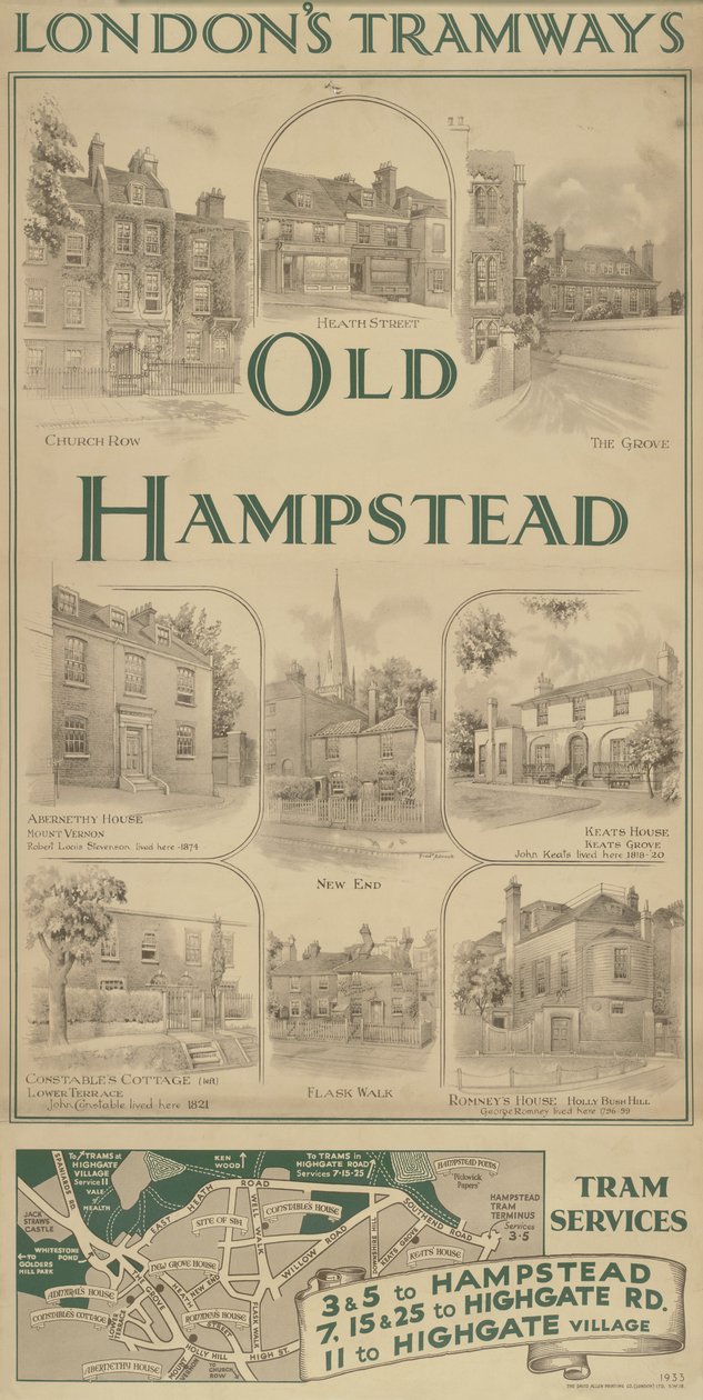 Old Hampstead, Serviços de elétrico de Frederick Adcock