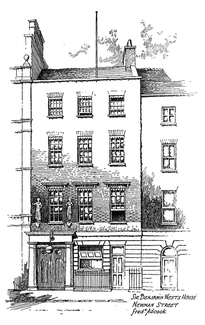 Casa de Sir Benjamin Wests, Newman Street, Londres, 1912 de Frederick Adcock