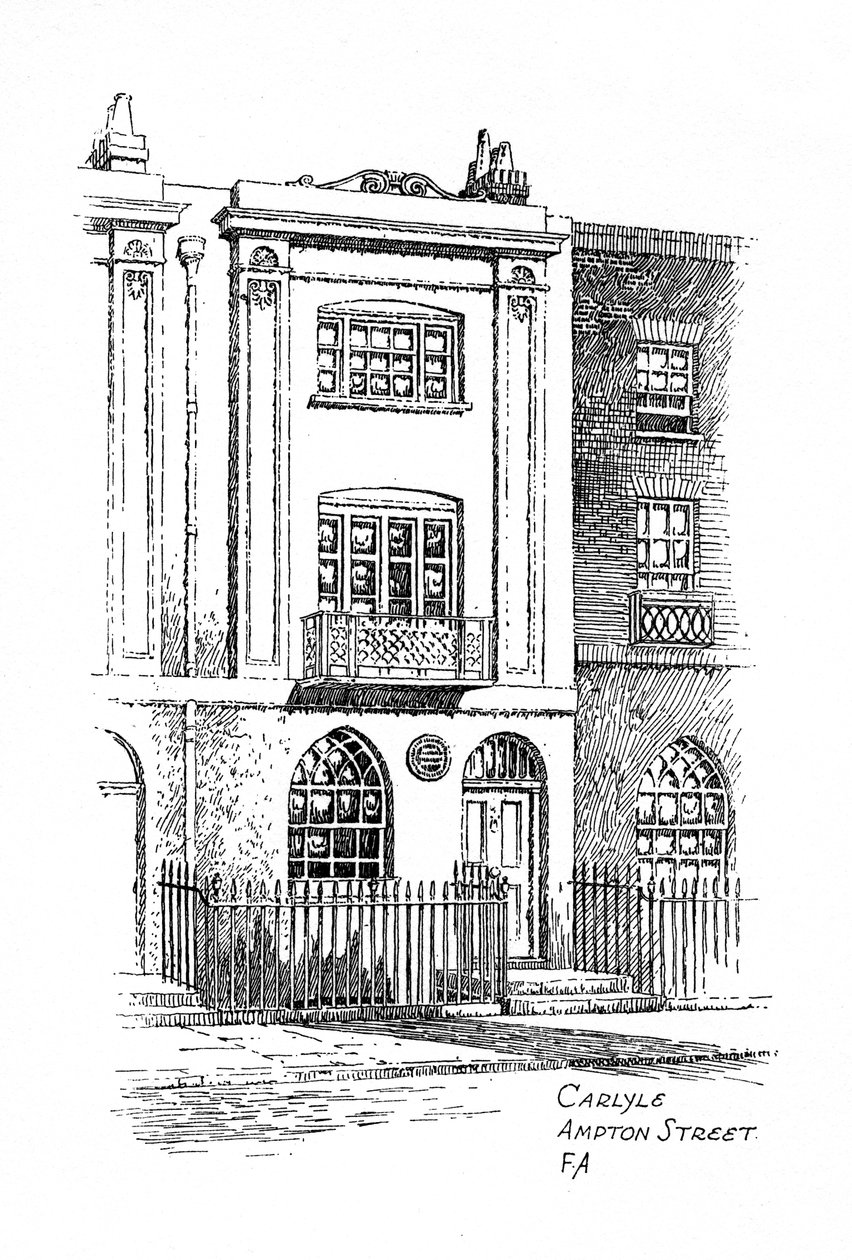 Casa de Thomas Carlyles, Ampton Street, Londres, 1912 de Frederick Adcock