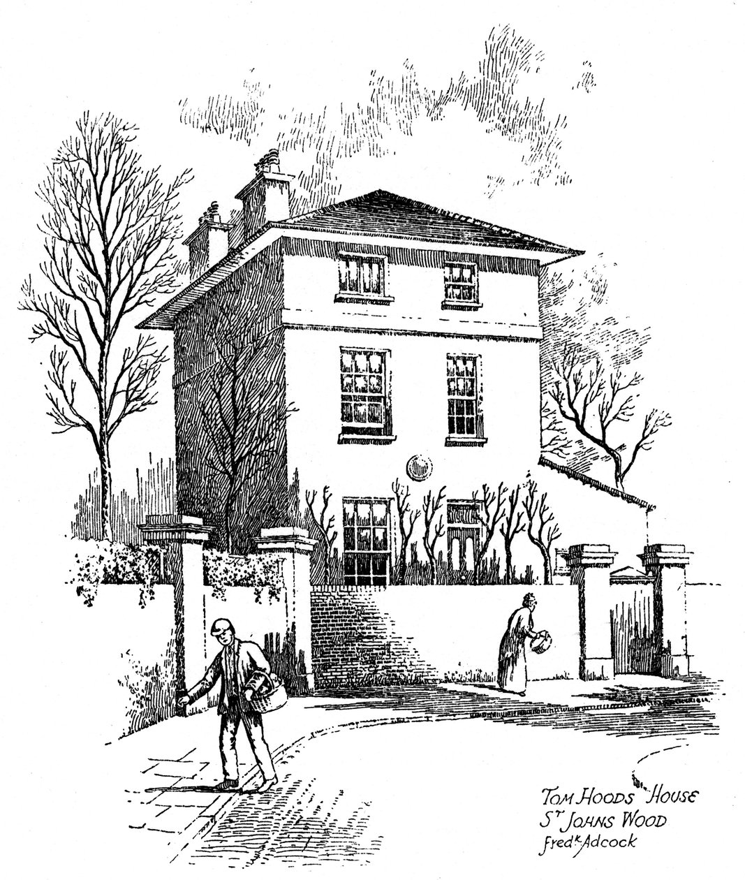 Casa de Thomas Hoods, madeira de St Johns, Londres, 1912 de Frederick Adcock