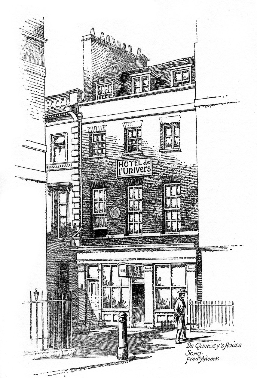 Casa de Thomas de Quinceys, Soho, Londres, 1912 de Frederick Adcock
