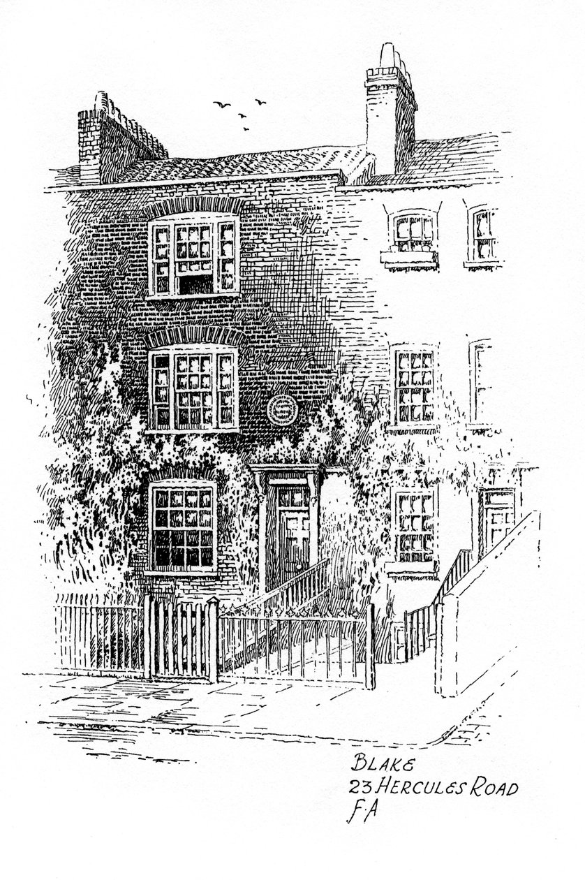 Casa de William Blakes, 23 Hercules Road, Londres, 1912. de Frederick Adcock