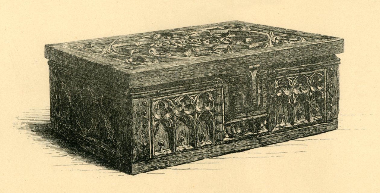 Caixa de carvalho, século XIV, 1881. de Frederick Albert Slocombe