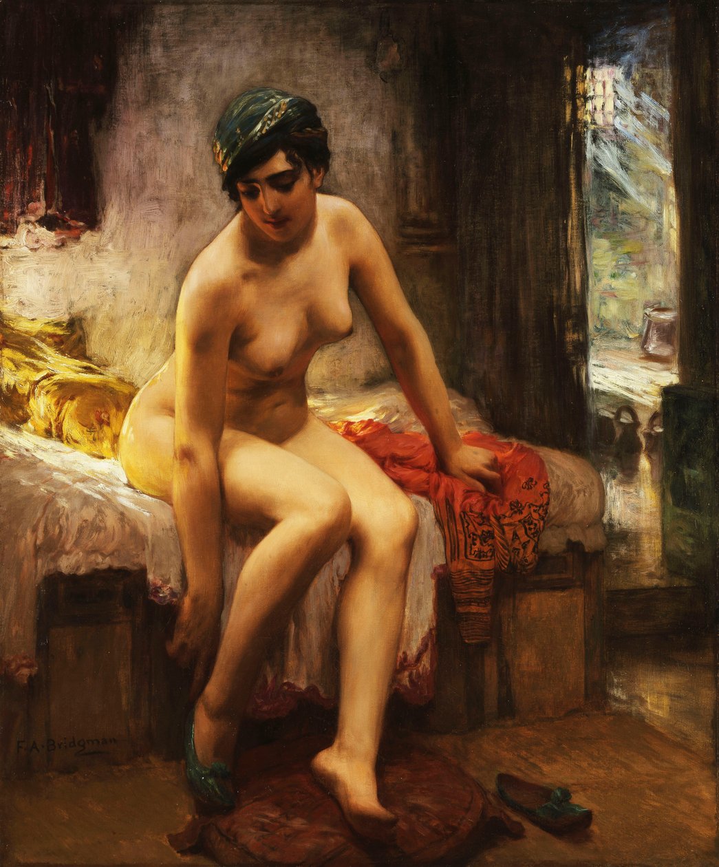Uma prostituta argelina, de Frederick Arthur Bridgman