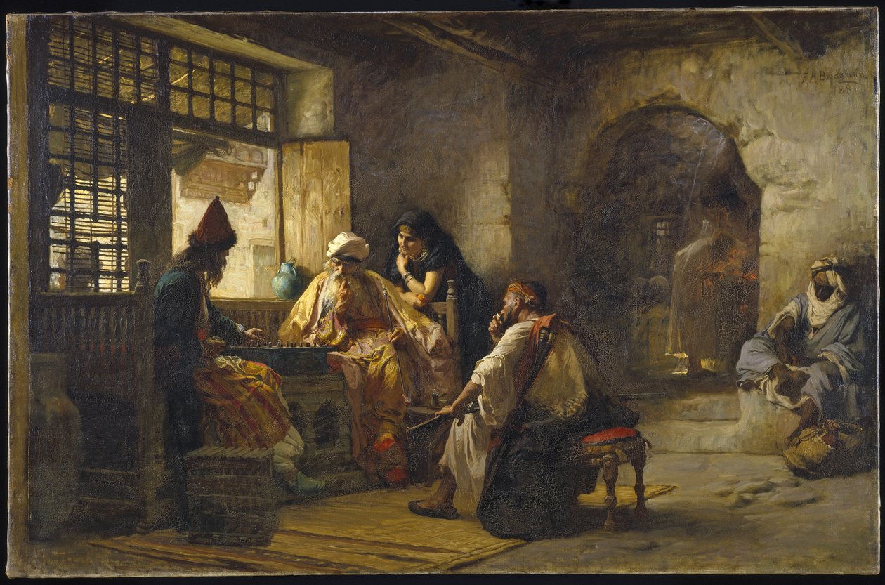 Um jogo interessante, 1881 de Frederick Arthur Bridgman