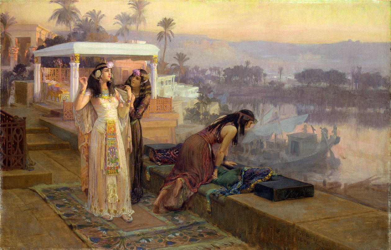 Cleópatra (69-30 aC) nos terraços de Philae, 1896 de Frederick Arthur Bridgman