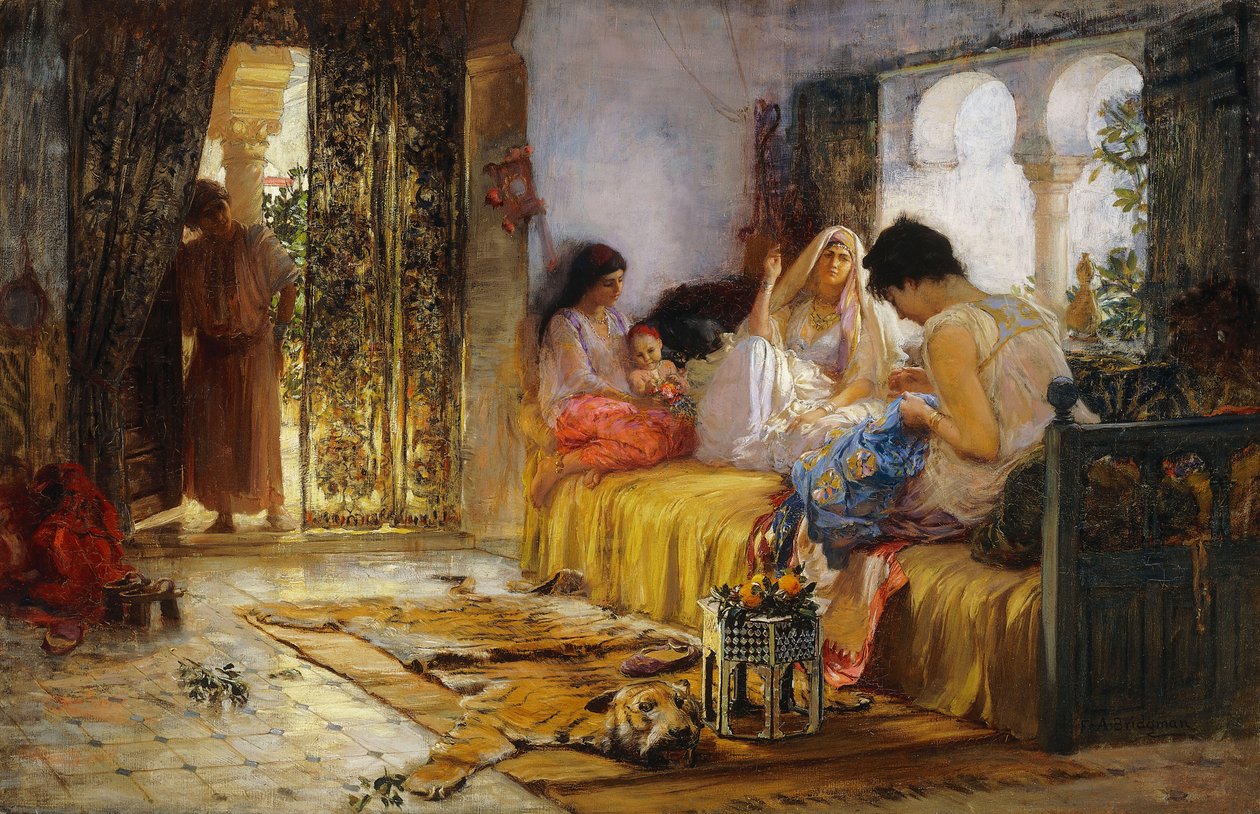 Cena doméstica, Interior, de Frederick Arthur Bridgman