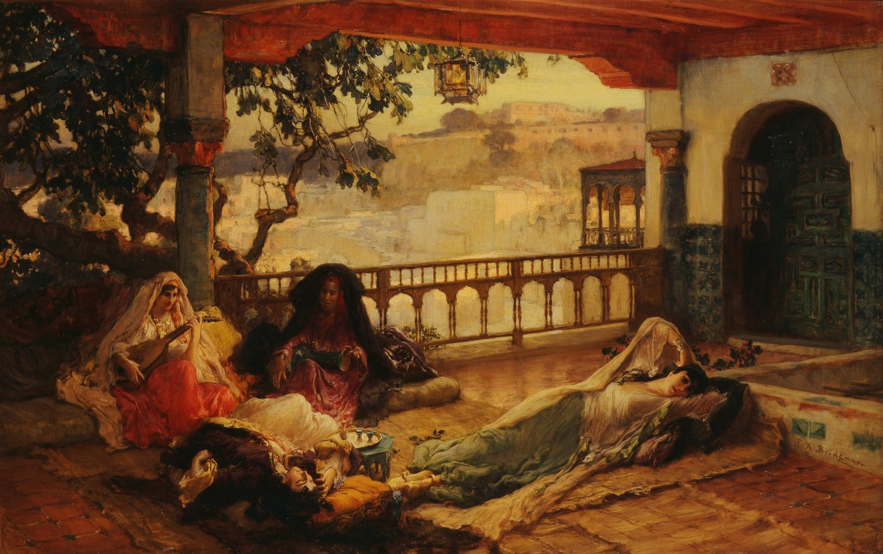 Noite sobre Argel, c.1880-1889 de Frederick Arthur Bridgman