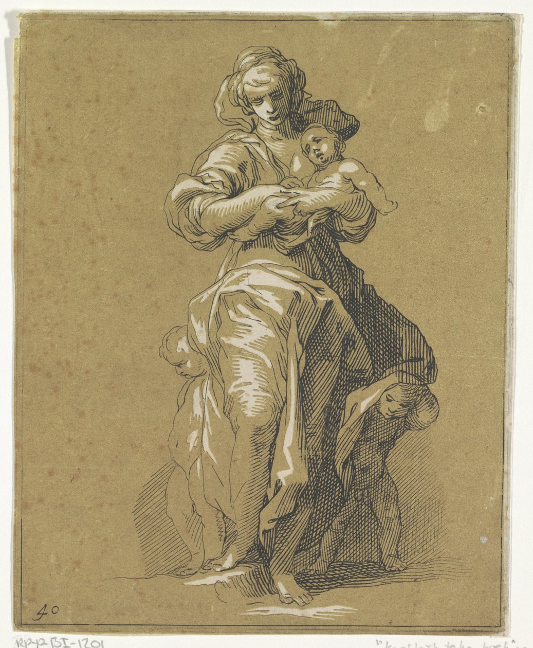 Cáritas com três crianças de Frederick Bloemaert